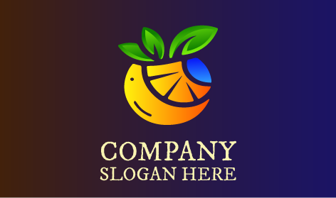 Energetic Orange Fruit Logo