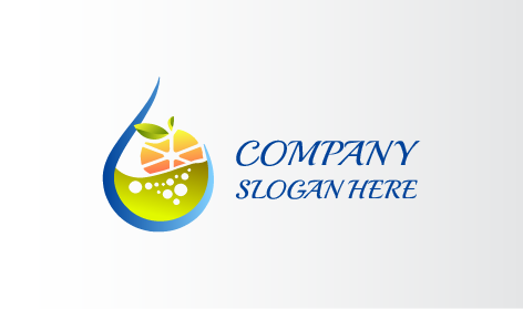 Logo Tetesan Jeruk Mengkilap