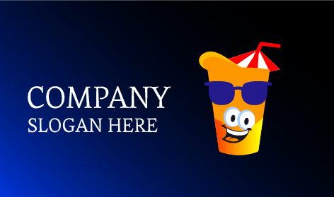 Logo Naranja Divertidos Dibujos Animados