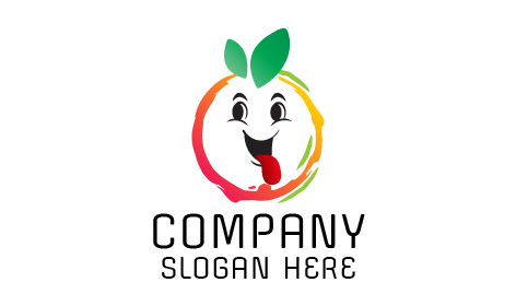 Playful Tongue Orange Logo