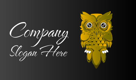 Logo D'oiseau Hibou En Colère