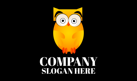 Logo Maskot Burung Hantu Mata Melotot