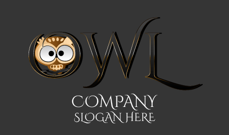 Dramatic Owl Cartoon Logo