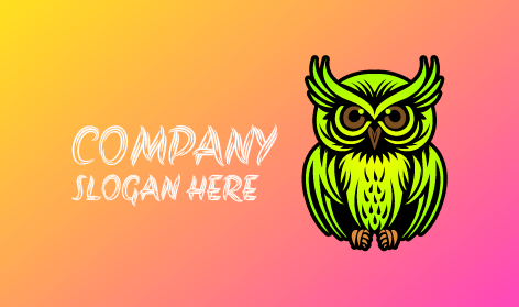 Logotipo Noturno Da Coruja Verde