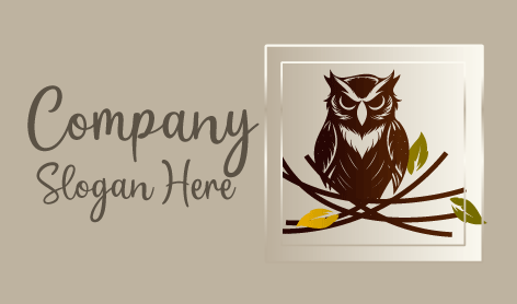 Majestic Maroon Owl Logo