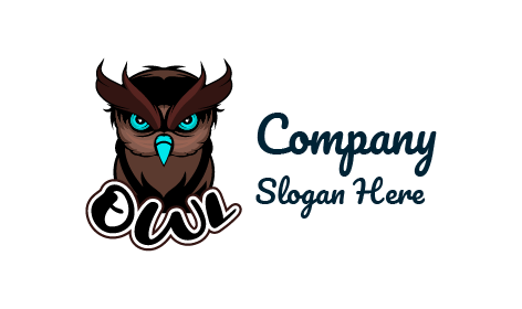 Monster Owl Bird Logo