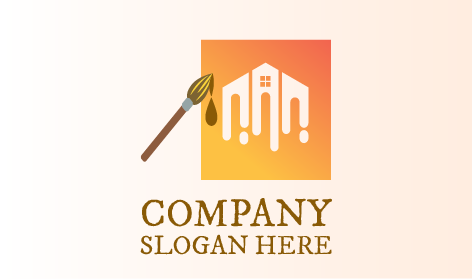 Brown Drip Painter Logo