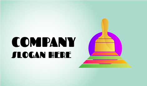 Logo Del Pittore Con Pennellate Di Vernice Colorate