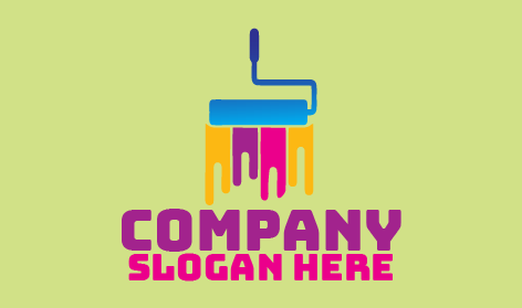 Logo Colorato Pennello Pittore