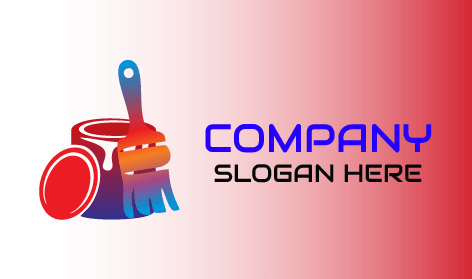 Gradient Paint Bucket Painter Logo