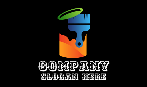 Logo Del Pittore Del Tappo Del Secchio Verde