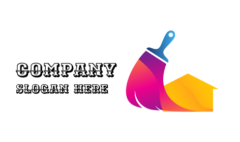 Logo De Peintre En Bâtiment Orange