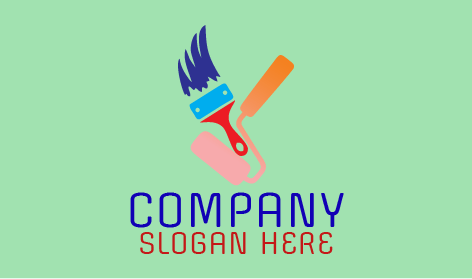 Playful Brushes Painter Logo