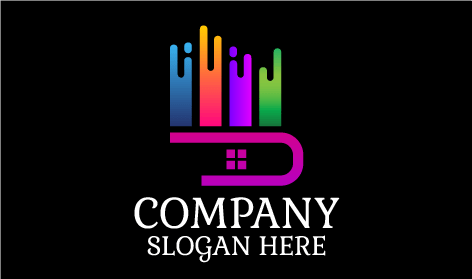 Logo De Peintre En Bâtiment Radieux