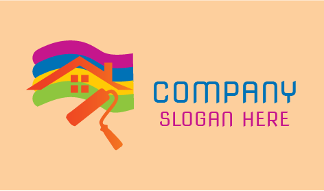 Logo Del Pittore Dei Colori Dell'arcobaleno