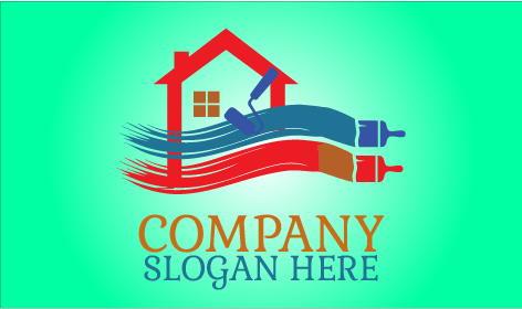 Logo Del Pittore Con Tratti Di Colore Vorticosi