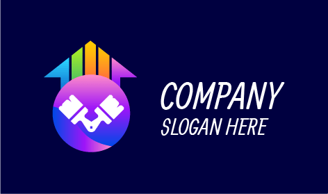 Logo Twin White Brushes Painter