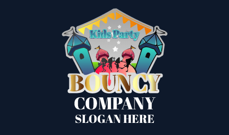 Bouncy Kids Party Decoration Logo