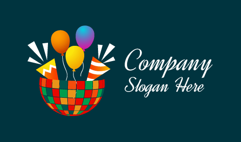 Logo Balon Pesta Warna-warni