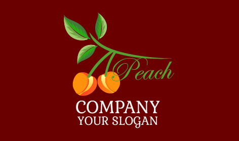 Green Stem Peach Logo