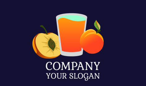 Logotipo De La Sección De Jugos De Durazno
