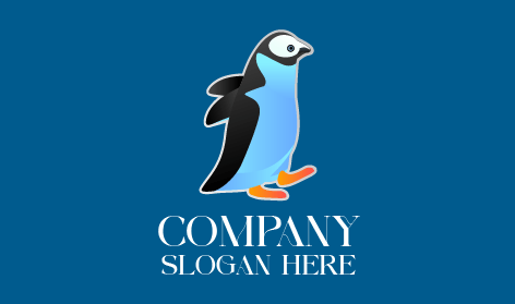 Adorable Penguin Walk Logo