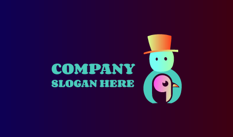 Beautiful Penguin Snowman Logo