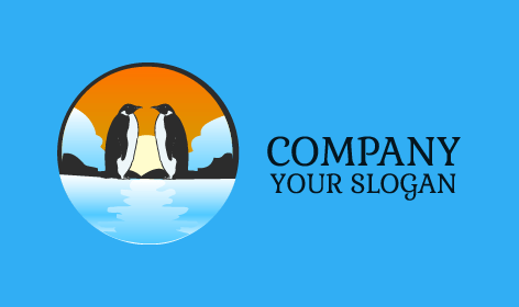 Couple Penguin Logo