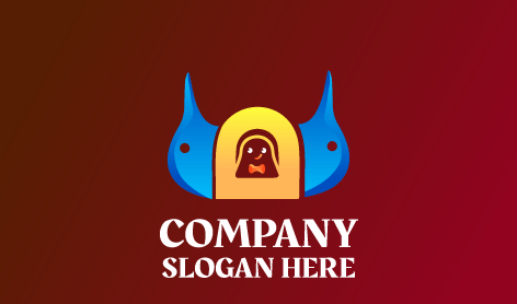 Cute Monster Penguin Logo