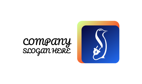 Electric Penguin Silhouette Logo
