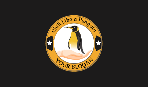 Encircled Chilled Penguin Logo