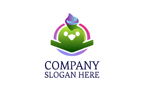 Gradient Green Penguin Logo