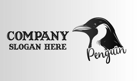 Gray Backdrop Penguin Logo