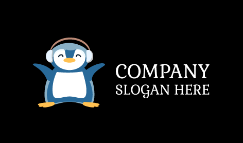 Headphones Delight Penguin Logo