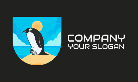 Penguin Mother Baby Logo