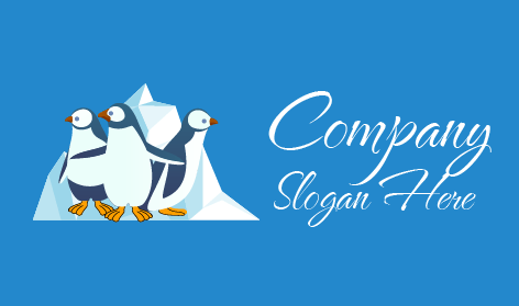 Playful Penguin Trio Logo