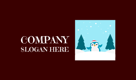 Snow Enjoying Penguin Logo