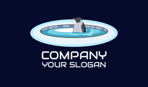 Swimming Penguin Logo