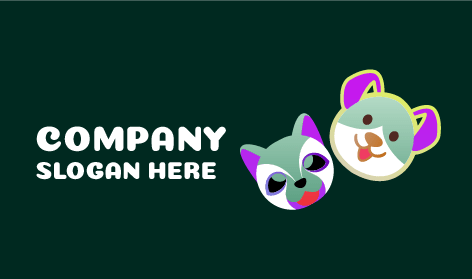 Logo Del Cane Gatto Da Cartone Animato