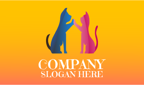 Logo Für Freundschaft Zwischen Katze Und Hund