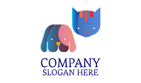 Logo Moderno Gatto Cane