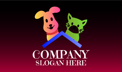 Logo Del Cane Gatto Domestico Dell'animale Domestico