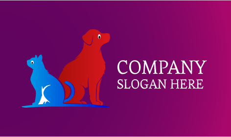 Power Duo Cat Dog Logo