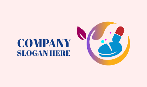 Logotipo Farmacêutico De Tablet Azul