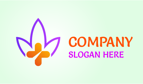 Logotipo Farmacêutico De Folha De Borboleta