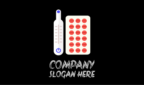 Termómetro Para Fiebre, Logotipo Farmacéutico