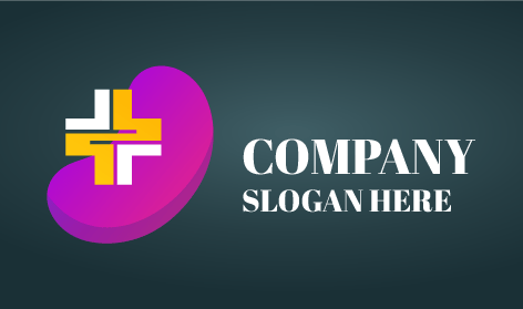 Logotipo Farmacêutico Cruzado Gradiente