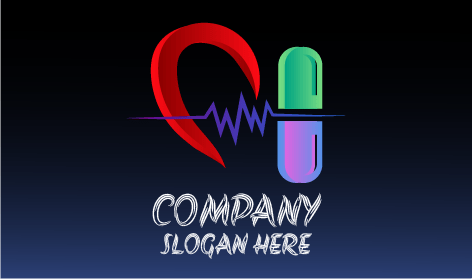 Logo Farmaceutico Pillola Mezzo Cuore