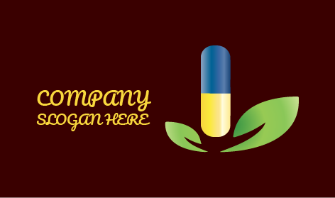 Logotipo Farmacêutico De Cápsulas De Ervas