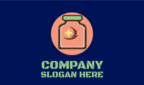 Logotipo De La Empresa Farmacéutica En Frasco De Tabletas